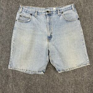 Vintage Made in USA Unbranded Mens Denim Shorts Light Wash Jean Shorts Size 38